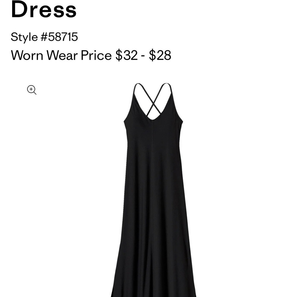 Patagonia Kamala Cross Back Black Maxi Dress